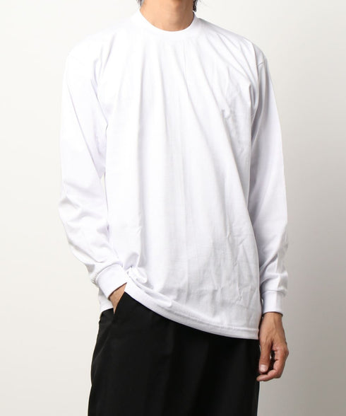 PRO CLUB(プロクラブ) / 6.5オンス スーパーヘビーウェイト クルーネック 長袖 無地 ロンT / Heavyweight Cotton Long Crew Neck T-Shirt | IM2213016 | ホワイト