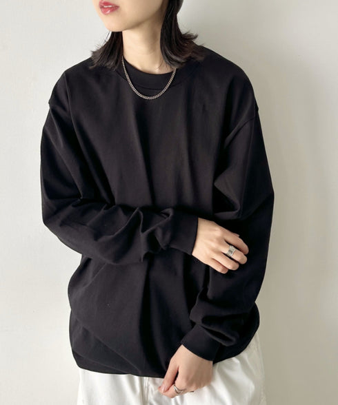 PRO CLUB(プロクラブ) / 6.5オンス スーパーヘビーウェイト クルーネック 長袖 無地 ロンT / Heavyweight Cotton Long Crew Neck T-Shirt | IM2213016 | ブラック