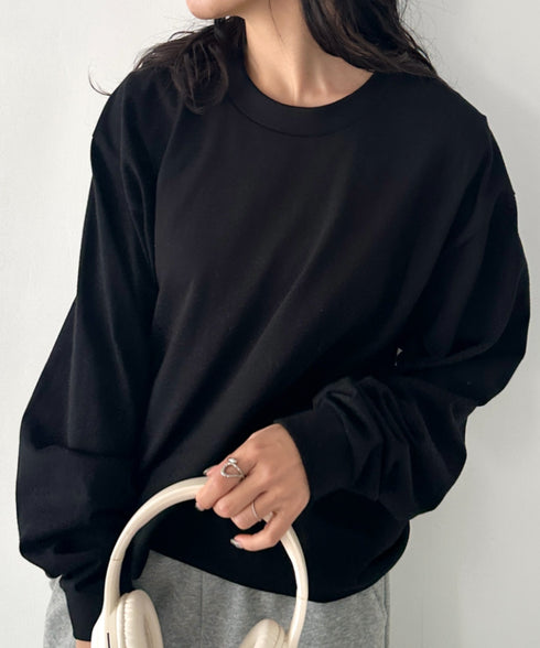 PRO CLUB(プロクラブ) / 6.5オンス スーパーヘビーウェイト クルーネック 長袖 無地 ロンT / Heavyweight Cotton Long Crew Neck T-Shirt | IM2213016 | ブラック