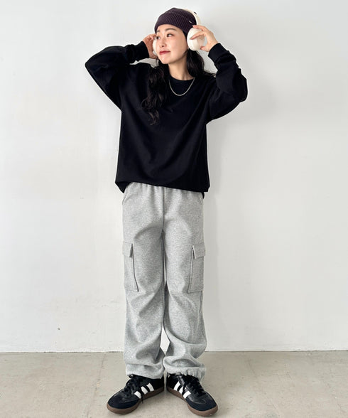 PRO CLUB(プロクラブ) / 6.5オンス スーパーヘビーウェイト クルーネック 長袖 無地 ロンT / Heavyweight Cotton Long Crew Neck T-Shirt | IM2213016 | ブラック