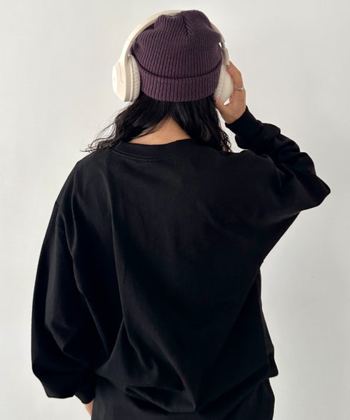 PRO CLUB(プロクラブ) / 6.5オンス スーパーヘビーウェイト クルーネック 長袖 無地 ロンT / Heavyweight Cotton Long Crew Neck T-Shirt | IM2213016 | ブラック