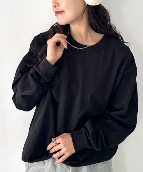 PRO CLUB(プロクラブ) / 6.5オンス スーパーヘビーウェイト クルーネック 長袖 無地 ロンT / Heavyweight Cotton Long Crew Neck T-Shirt | IM2213016 | ブラック