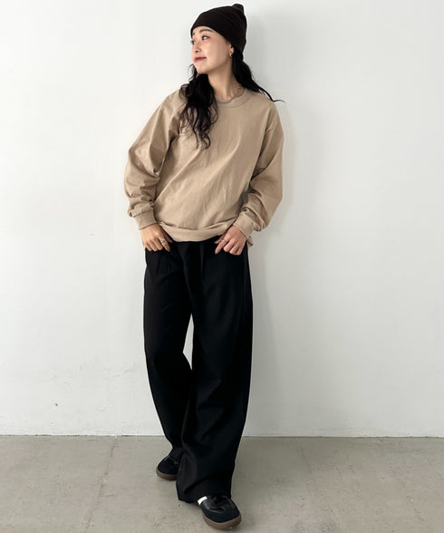 PRO CLUB(プロクラブ) / 6.5オンス スーパーヘビーウェイト クルーネック 長袖 無地 ロンT / Heavyweight Cotton Long Crew Neck T-Shirt | IM2213016 | ベージュ