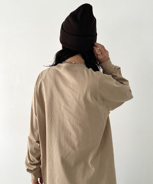 PRO CLUB(プロクラブ) / 6.5オンス スーパーヘビーウェイト クルーネック 長袖 無地 ロンT / Heavyweight Cotton Long Crew Neck T-Shirt | IM2213016 | ベージュ