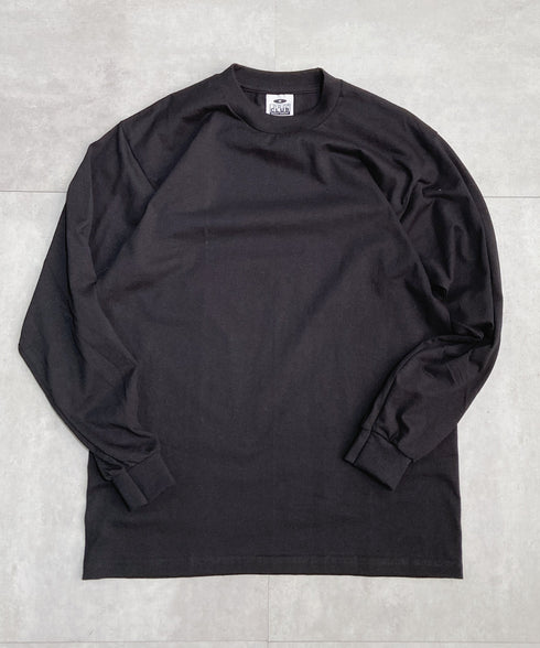 PRO CLUB(プロクラブ) / 6.5オンス スーパーヘビーウェイト クルーネック 長袖 無地 ロンT / Heavyweight Cotton Long Crew Neck T-Shirt | IM2213016 | ブラック