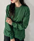 PRO CLUB(プロクラブ) / 6.5オンス スーパーヘビーウェイト クルーネック 長袖 無地 ロンT / Heavyweight Cotton Long Crew Neck T-Shirt | IM2213016 | ダークグリーン