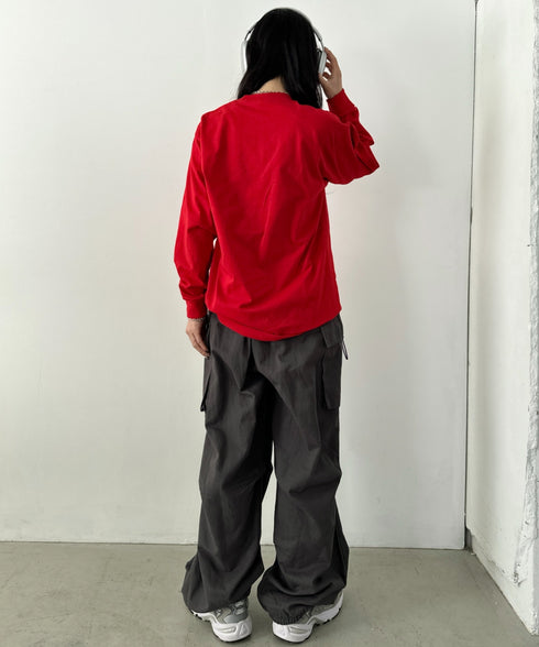 PRO CLUB(プロクラブ) / 6.5オンス スーパーヘビーウェイト クルーネック 長袖 無地 ロンT / Heavyweight Cotton Long Crew Neck T-Shirt | IM2213016 | レッド