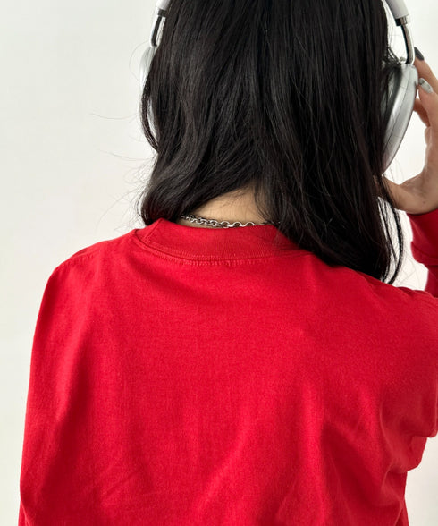 PRO CLUB(プロクラブ) / 6.5オンス スーパーヘビーウェイト クルーネック 長袖 無地 ロンT / Heavyweight Cotton Long Crew Neck T-Shirt | IM2213016 | レッド