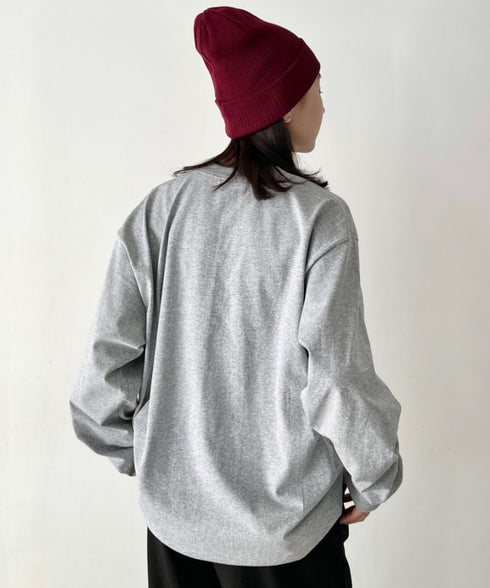 PRO CLUB(プロクラブ) / 6.5オンス スーパーヘビーウェイト クルーネック 長袖 無地 ロンT / Heavyweight Cotton Long Crew Neck T-Shirt | IM2213016 | グレー
