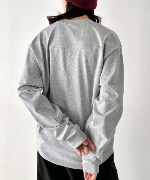 PRO CLUB(プロクラブ) / 6.5オンス スーパーヘビーウェイト クルーネック 長袖 無地 ロンT / Heavyweight Cotton Long Crew Neck T-Shirt | IM2213016 | グレー