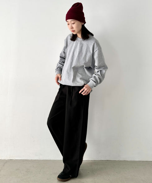 PRO CLUB(プロクラブ) / 6.5オンス スーパーヘビーウェイト クルーネック 長袖 無地 ロンT / Heavyweight Cotton Long Crew Neck T-Shirt | IM2213016 | グレー