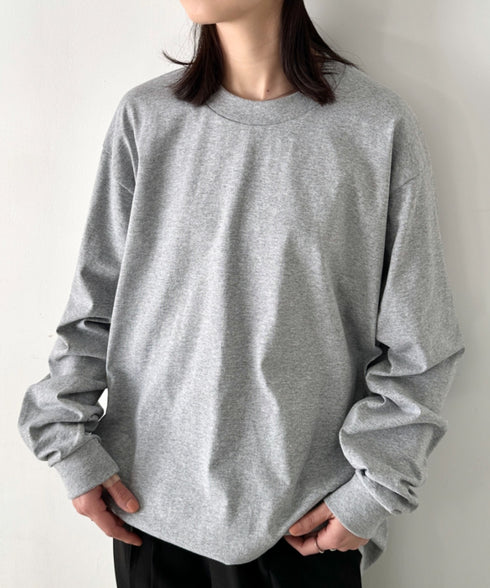 PRO CLUB(プロクラブ) / 6.5オンス スーパーヘビーウェイト クルーネック 長袖 無地 ロンT / Heavyweight Cotton Long Crew Neck T-Shirt | IM2213016 | グレー