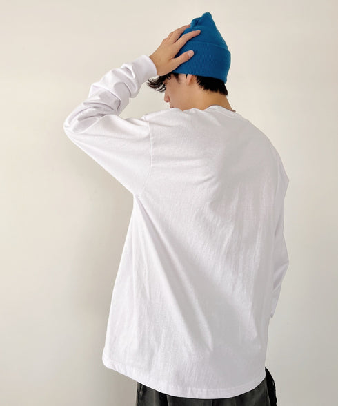 PRO CLUB(プロクラブ) / 6.5オンス スーパーヘビーウェイト クルーネック 長袖 無地 ロンT / Heavyweight Cotton Long Crew Neck T-Shirt | IM2213016 | ホワイト