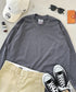 PRO CLUB(プロクラブ) / 6.5オンス スーパーヘビーウェイト クルーネック 長袖 無地 ロンT / Heavyweight Cotton Long Crew Neck T-Shirt | IM2213016 | チャコールグレー