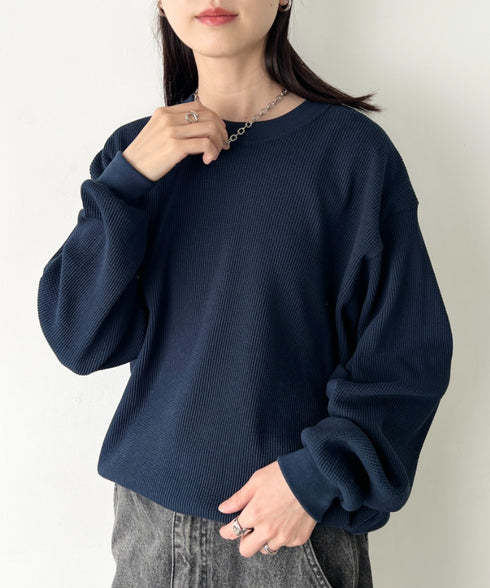 PRO CLUB (プロクラブ) / ヘビーウェイト サーマル ワッフル ロンT 8.1オンス / Heavyweight Cotton Long Sleeve Thermal Top | IM2213017 | ネイビー