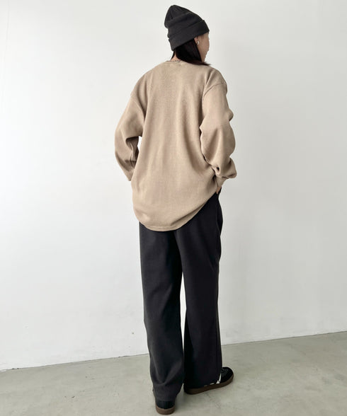 PRO CLUB (プロクラブ) / ヘビーウェイト サーマル ワッフル ロンT 8.1オンス / Heavyweight Cotton Long Sleeve Thermal Top | IM2213017 | ベージュ