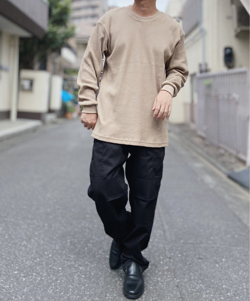 PRO CLUB (プロクラブ) / ヘビーウェイト サーマル ワッフル ロンT 8.1オンス / Heavyweight Cotton Long Sleeve Thermal Top | IM2213017 | ベージュ
