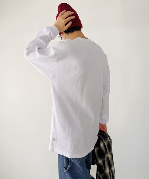 PRO CLUB (プロクラブ) / ヘビーウェイト サーマル ワッフル ロンT 8.1オンス / Heavyweight Cotton Long Sleeve Thermal Top | IM2213017 | ホワイト