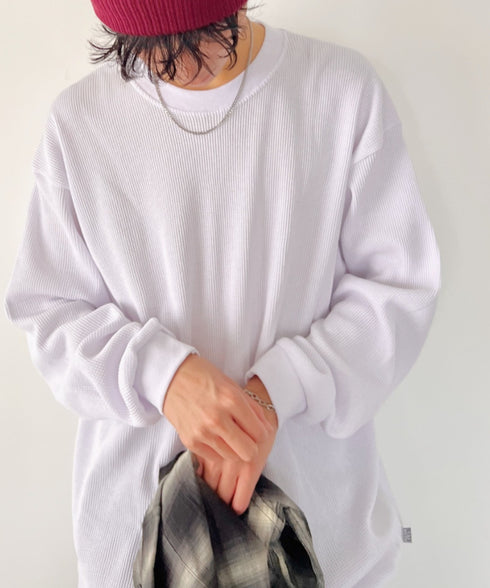 PRO CLUB (プロクラブ) / ヘビーウェイト サーマル ワッフル ロンT 8.1オンス / Heavyweight Cotton Long Sleeve Thermal Top | IM2213017 | ホワイト