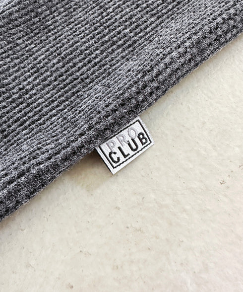 PRO CLUB (プロクラブ) / ヘビーウェイト サーマル ワッフル ロンT 8.1オンス / Heavyweight Cotton Long Sleeve Thermal Top | IM2213017 | チャコールグレー
