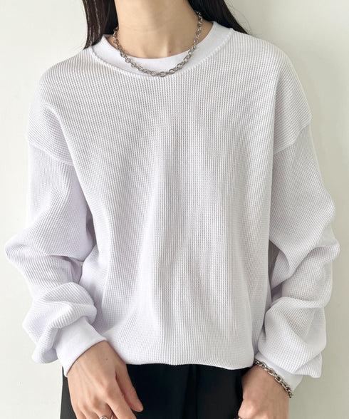 PRO CLUB (プロクラブ) / ヘビーウェイト サーマル ワッフル ロンT 8.1オンス / Heavyweight Cotton Long Sleeve Thermal Top | IM2213017 | ホワイト