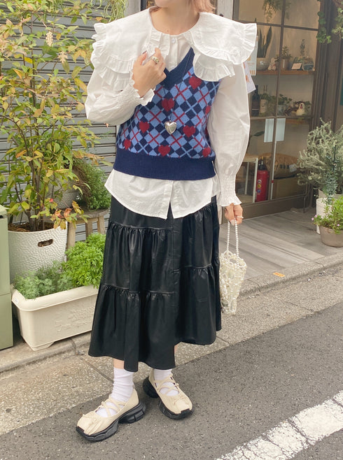 ダブルフリルカラーブラウス | SL2233670 | ホワイト