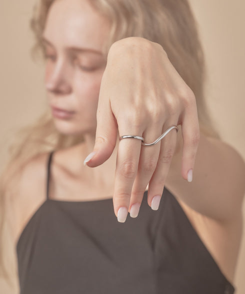 2WAYダブルフィンガーリング/double finger ring | IS4213056 | シルバー