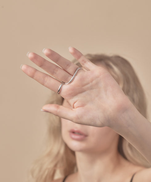2WAYダブルフィンガーリング/double finger ring | IS4213056 | シルバー