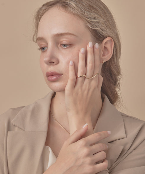 2WAYダブルフィンガーリング/double finger ring | IS4213056 | ゴールド