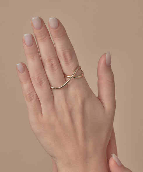 2WAYダブルフィンガーリング/double finger ring | IS4213056 | ゴールド