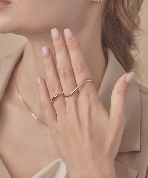 2WAYダブルフィンガーリング/double finger ring | IS4213056 | ゴールド