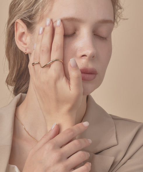 2WAYダブルフィンガーリング/double finger ring | IS4213056 | ゴールド
