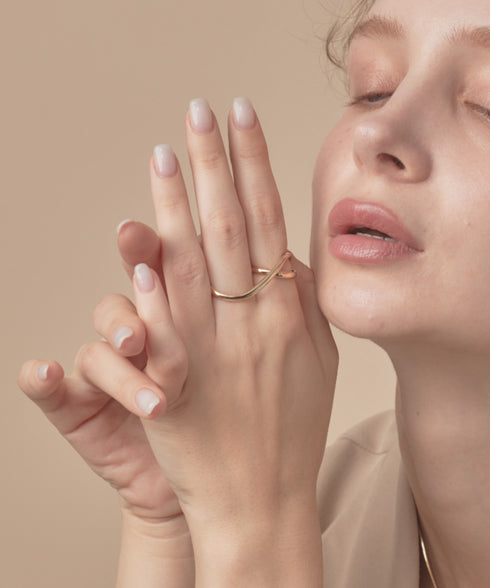 2WAYダブルフィンガーリング/double finger ring | IS4213056 | ゴールド