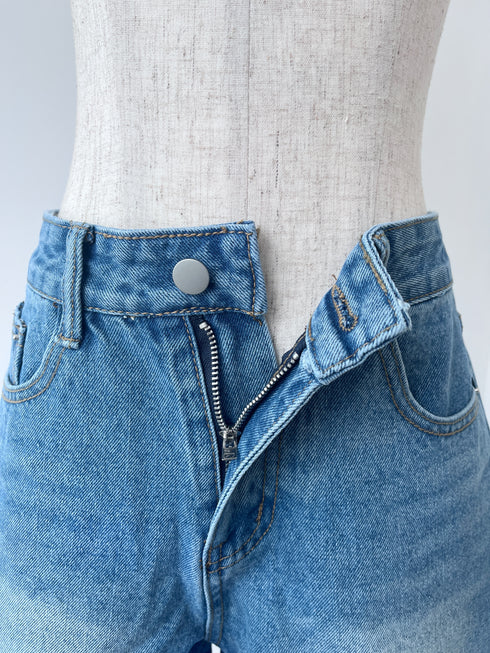 リボンデニムショートパンツ | RN2242016 | ブルー