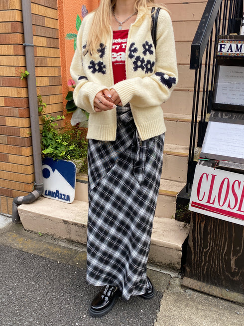 巻きスカート風チェックスカート | SL2243625 | ブラック