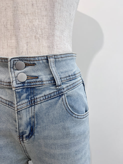 バックリボンポイントフレアデニム | SL2242643 | ブルー