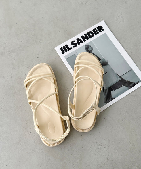 クロスストラップ厚底サンダル | EV2221378 | アイボリー