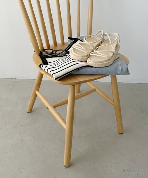 クロスストラップ厚底サンダル | EV2221378 | アイボリー