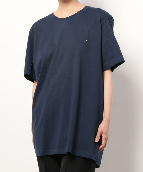 TOMMY HILFIGER(トミーヒルフィガー) / Core Flag Tee フラッグロゴ刺繍 半袖 Tシャツ | IL2222012 | ネイビー
