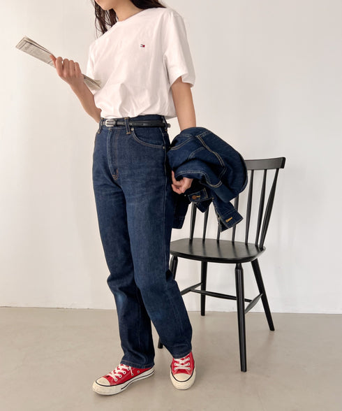 TOMMY HILFIGER(トミーヒルフィガー) / Core Flag Tee フラッグロゴ刺繍 半袖 Tシャツ | IL2222012 | ホワイト