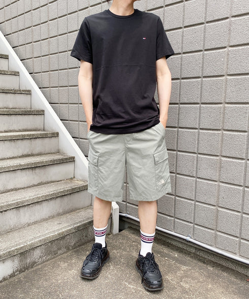 TOMMY HILFIGER(トミーヒルフィガー) / Core Flag Tee フラッグロゴ刺繍 半袖 Tシャツ | IL2222012 | ブラック