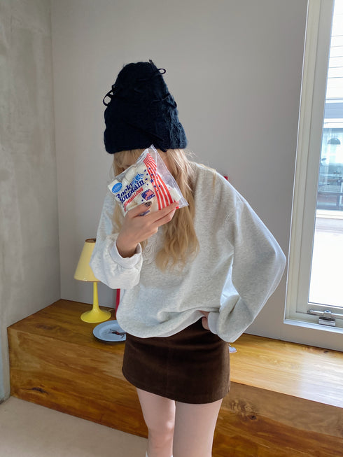 裏起毛リボンレーススウェット | SL2244615 | ライトグレー