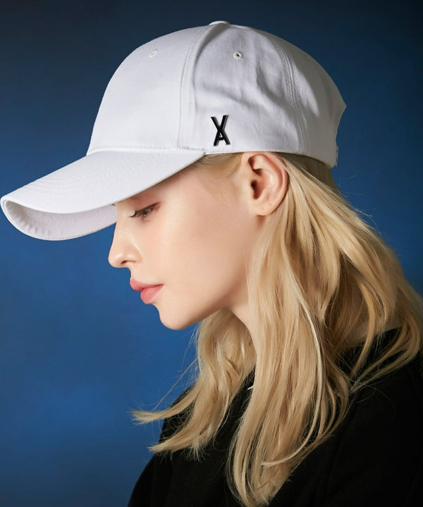 VARZAR(バザール)/Stud logo over fit ball cap/スタッズ ロゴ オーバーフィット ベースボール キャップ | IL5221041 | ホワイト