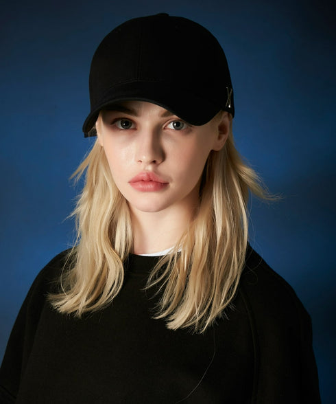 VARZAR(バザール)/Stud logo over fit ball cap/スタッズ ロゴ オーバーフィット ベースボール キャップ | IL5221041 | ブラック