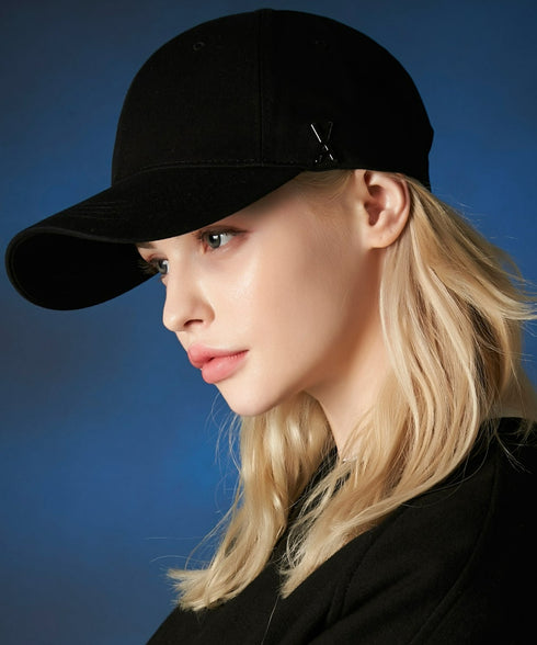 VARZAR(バザール)/Stud logo over fit ball cap/スタッズ ロゴ オーバーフィット ベースボール キャップ | IL5221041 | ブラック