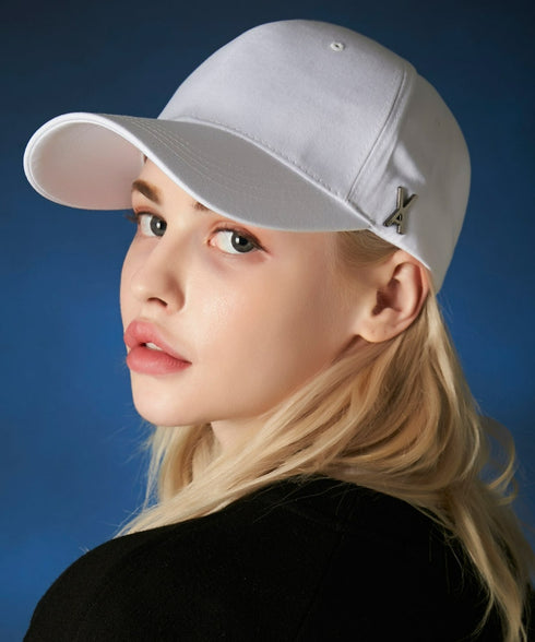 VARZAR(バザール)/Stud logo over fit ball cap/スタッズ ロゴ オーバーフィット ベースボール キャップ | IL5221041 | ホワイト