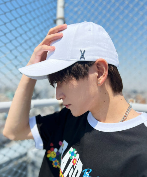 VARZAR(バザール)/Stud logo over fit ball cap/スタッズ ロゴ オーバーフィット ベースボール キャップ | IL5221041 | ホワイト