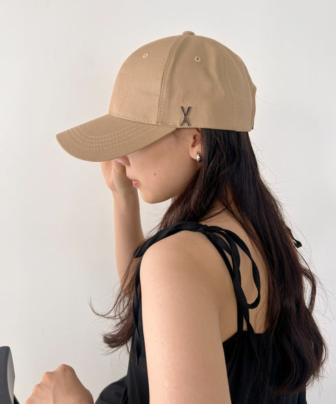 VARZAR(バザール)/Stud logo over fit ball cap/スタッズ ロゴ オーバーフィット ベースボール キャップ | IL5221041 | ベージュ