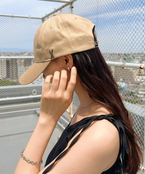 VARZAR(バザール)/Stud logo over fit ball cap/スタッズ ロゴ オーバーフィット ベースボール キャップ | IL5221041 | ベージュ