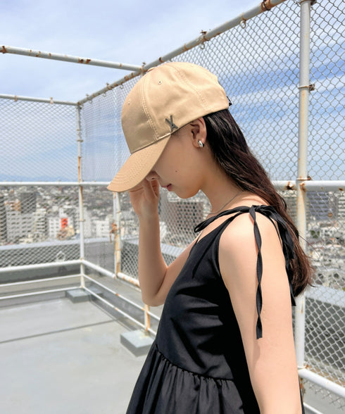 VARZAR(バザール)/Stud logo over fit ball cap/スタッズ ロゴ オーバーフィット ベースボール キャップ | IL5221041 | ベージュ